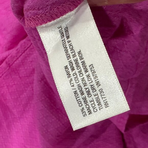 NWT Knox Rose Magenta High-Neck Textured Tank, Size L - Picture 8 of 9